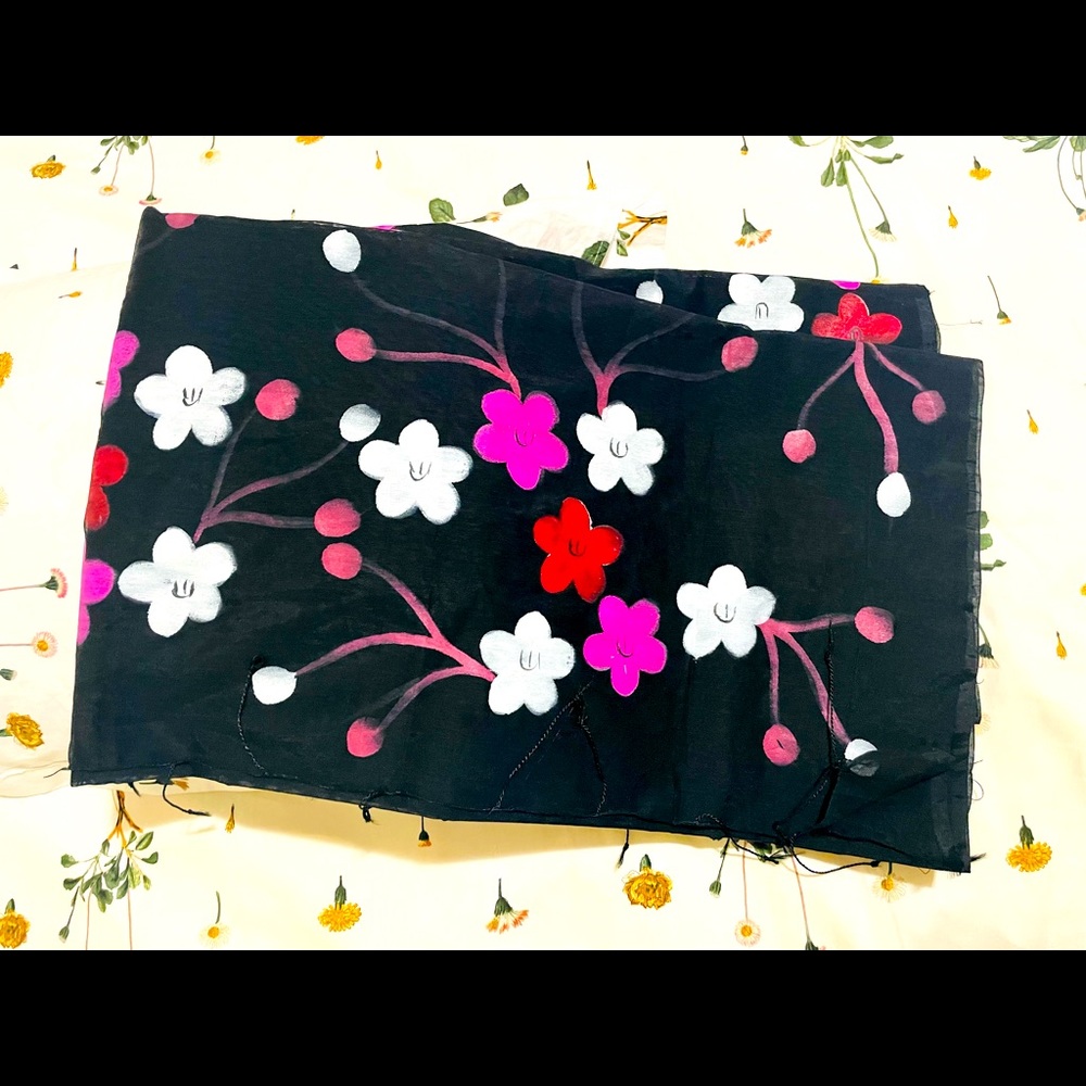 #21 New Hand painted Saree